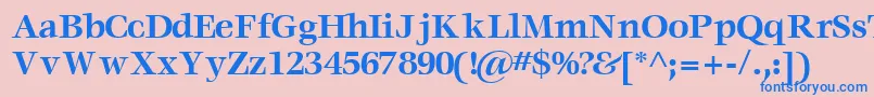 VoracesskBold Font – Blue Fonts on Pink Background