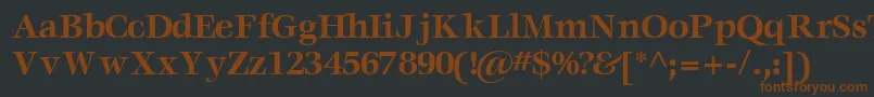 VoracesskBold-fontti – ruskeat fontit mustalla taustalla