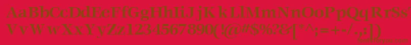 Czcionka VoracesskBold – brązowe czcionki na czerwonym tle