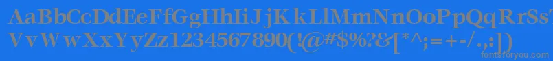 フォントVoracesskBold – 青い背景に灰色の文字