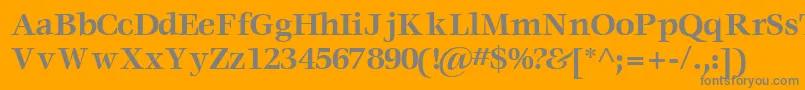 フォントVoracesskBold – オレンジの背景に灰色の文字