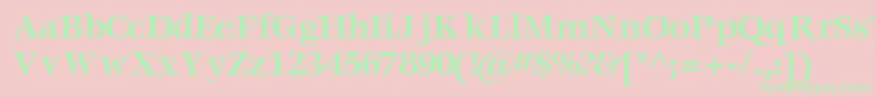 VoracesskBold Font – Green Fonts on Pink Background