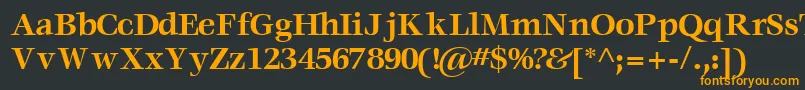 フォントVoracesskBold – 黒い背景にオレンジの文字