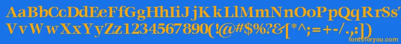 VoracesskBold Font – Orange Fonts on Blue Background