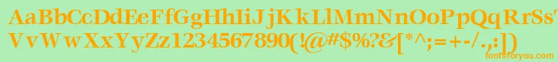 VoracesskBold Font – Orange Fonts on Green Background