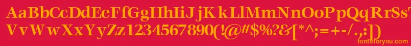 VoracesskBold Font – Orange Fonts on Red Background