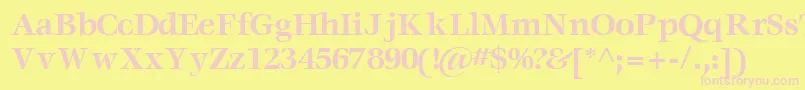 VoracesskBold Font – Pink Fonts on Yellow Background