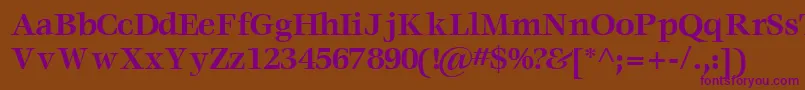 VoracesskBold Font – Purple Fonts on Brown Background