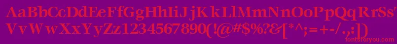 VoracesskBold Font – Red Fonts on Purple Background