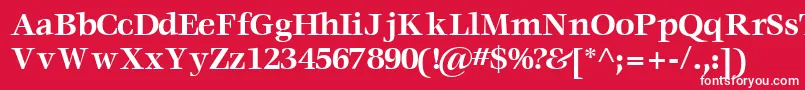 フォントVoracesskBold – 赤い背景に白い文字