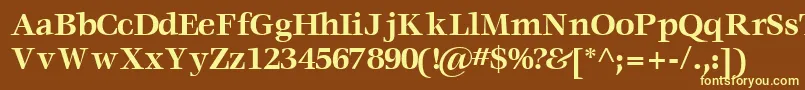 VoracesskBold Font – Yellow Fonts on Brown Background