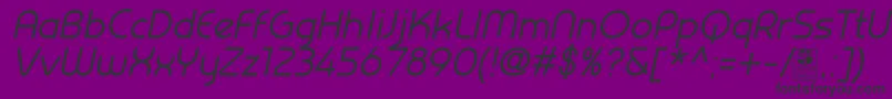 PrestijItalicDemo Font – Black Fonts on Purple Background