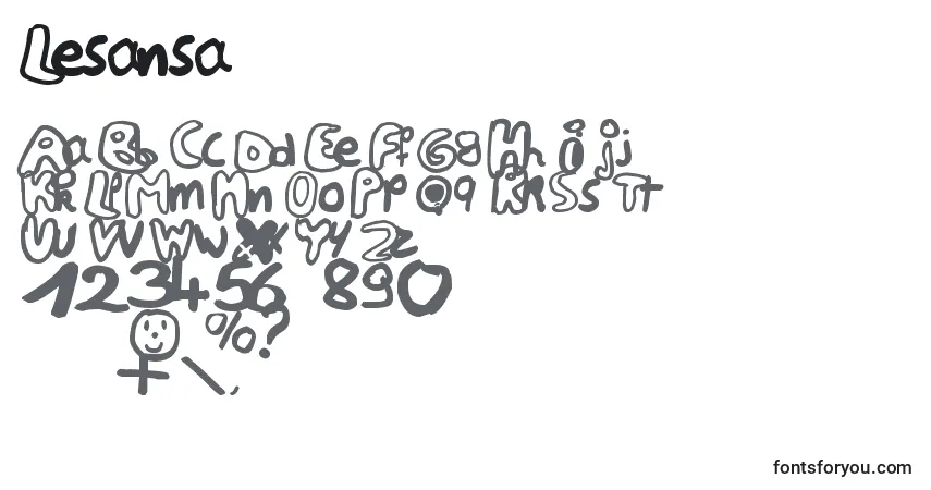 Schriftart Lesansa – Alphabet, Zahlen, spezielle Symbole