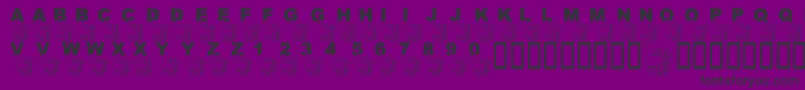 LmsCircusSeal Font – Black Fonts on Purple Background