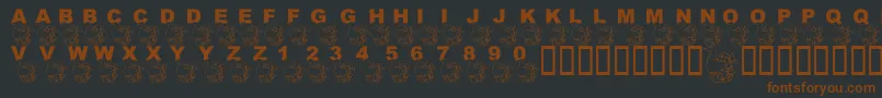 fuente LmsCircusSeal – Fuentes Marrones Sobre Fondo Negro