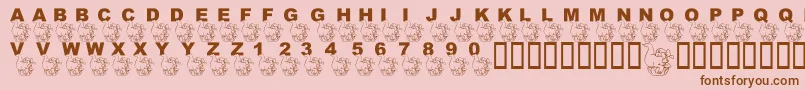 LmsCircusSeal Font – Brown Fonts on Pink Background