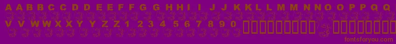 LmsCircusSeal Font – Brown Fonts on Purple Background