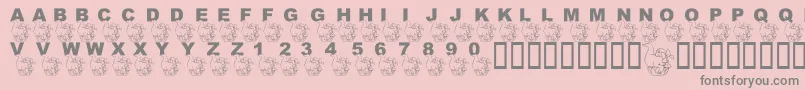 LmsCircusSeal Font – Gray Fonts on Pink Background