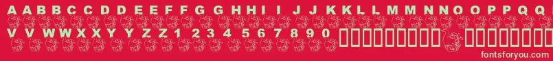 LmsCircusSeal Font – Green Fonts on Red Background