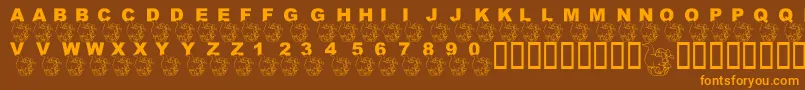 LmsCircusSeal Font – Orange Fonts on Brown Background