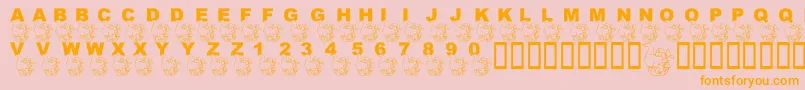 LmsCircusSeal Font – Orange Fonts on Pink Background