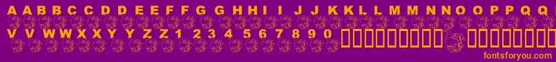 LmsCircusSeal Font – Orange Fonts on Purple Background