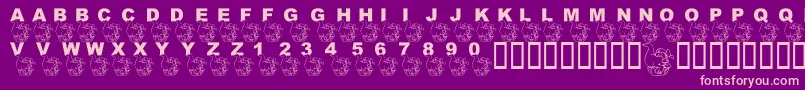 LmsCircusSeal Font – Pink Fonts on Purple Background
