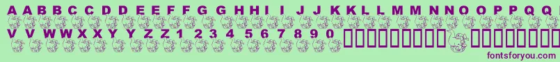 LmsCircusSeal Font – Purple Fonts on Green Background
