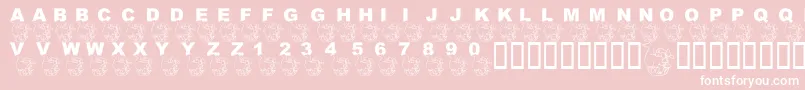 フォントLmsCircusSeal – ピンクの背景に白い文字