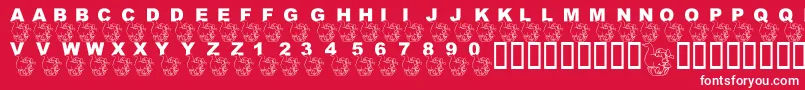 LmsCircusSeal Font – White Fonts on Red Background