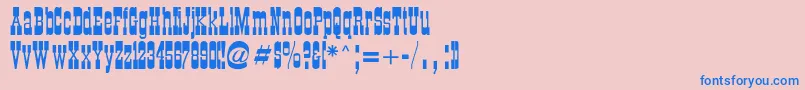 Cartwright Font – Blue Fonts on Pink Background