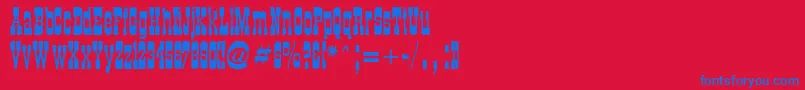 Cartwright Font – Blue Fonts on Red Background