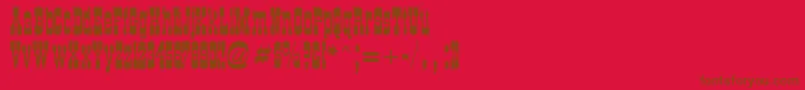 Cartwright Font – Brown Fonts on Red Background