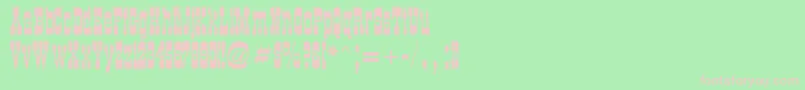 Cartwright Font – Pink Fonts on Green Background