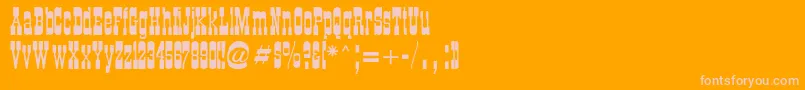 Cartwright Font – Pink Fonts on Orange Background