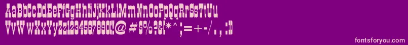 Cartwright Font – Pink Fonts on Purple Background