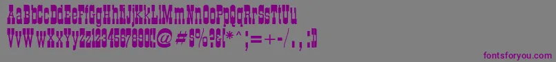 Шрифт Cartwright – фиолетовые шрифты на сером фоне