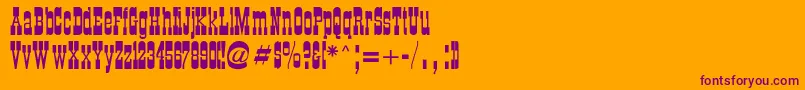 Cartwright-fontti – violetit fontit oranssilla taustalla