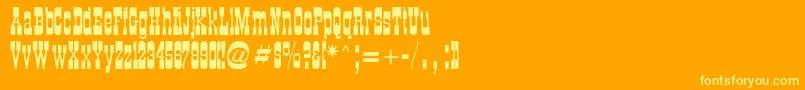 Cartwright Font – Yellow Fonts on Orange Background
