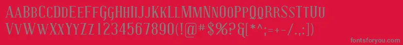 Coving17-Schriftart – Graue Schriften auf rotem Hintergrund