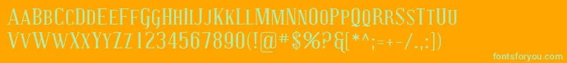 More about Coving17 Font Coving17 Font – Green Fonts on Orange Background