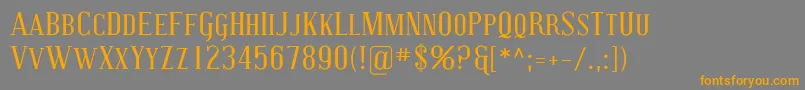 Coving17 Font – Orange Fonts on Gray Background
