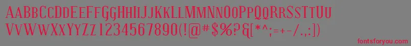 Coving17 Font – Red Fonts on Gray Background