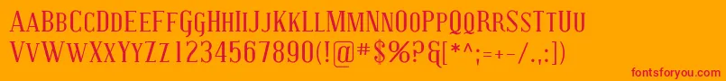 Coving17 Font – Red Fonts on Orange Background