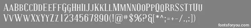 Coving17 Font – White Fonts on Gray Background