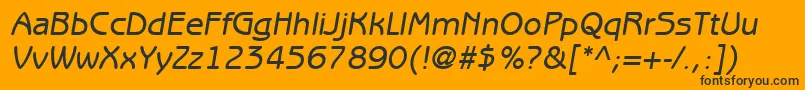 ItcBenguiatGothicLtMediumOblique Font – Black Fonts on Orange Background