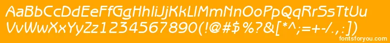 ItcBenguiatGothicLtMediumOblique Font – White Fonts on Orange Background