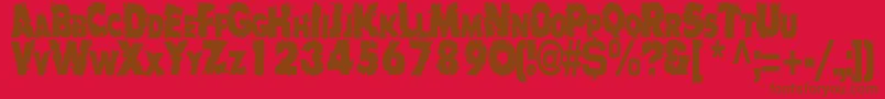 Lisätietoja BadlyRegularTtstd-fontista BadlyRegularTtstd-fontti – ruskeat fontit punaisella taustalla