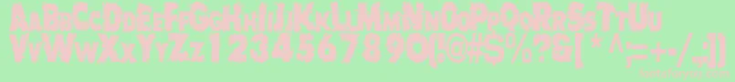 BadlyRegularTtstd Font – Pink Fonts on Green Background