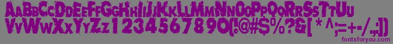 BadlyRegularTtstd Font – Purple Fonts on Gray Background
